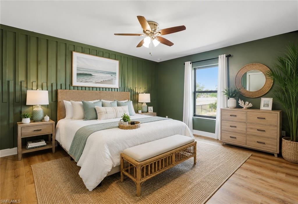 Virtually Staged Main Bedroom