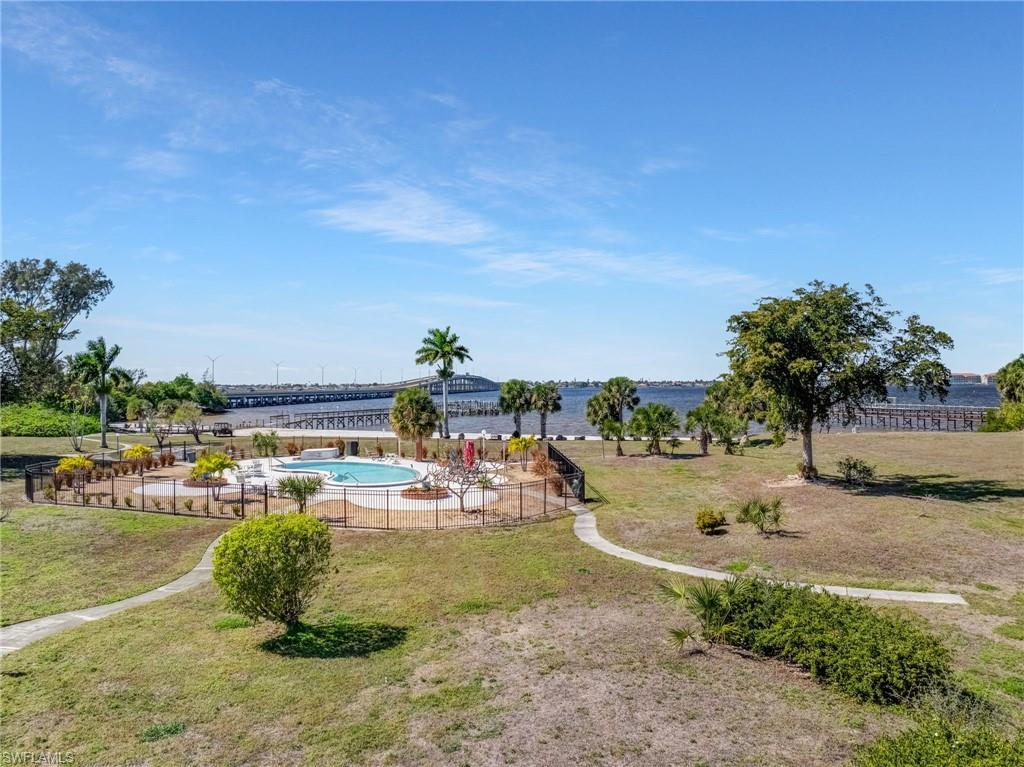Residents enjoy access to a community pool, perfect for relaxing and soaking up the Florida sunshine.