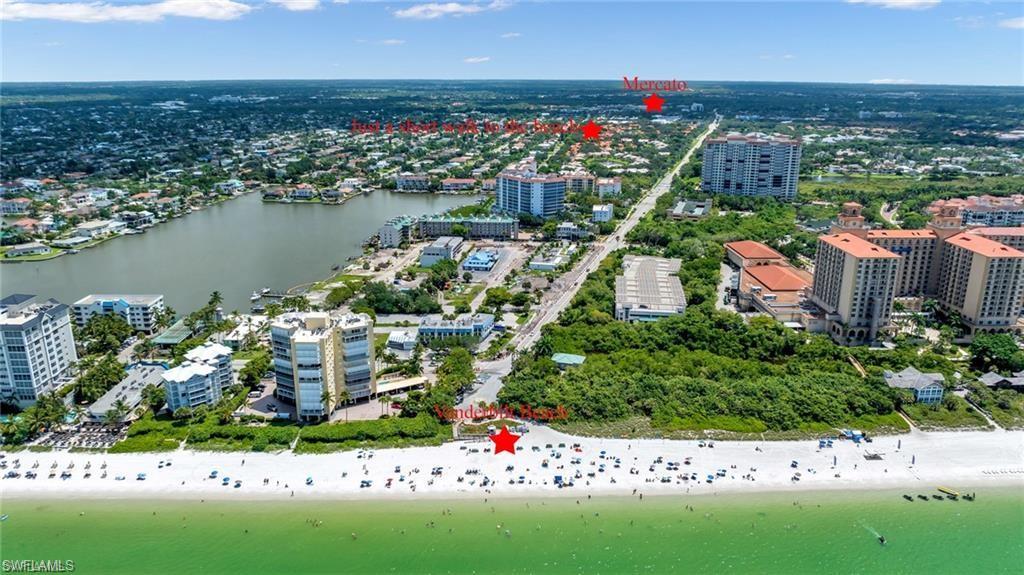 View of urban area with extended coastline