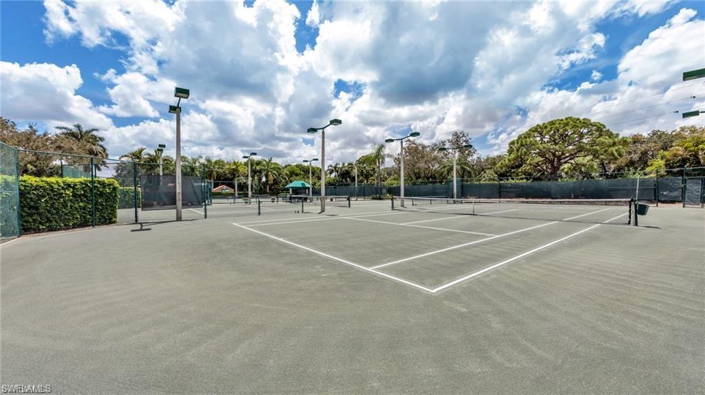 View of tennis court
