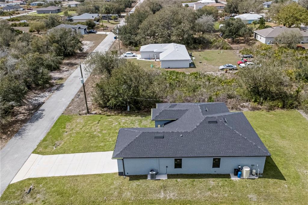 Aerial view of residential area