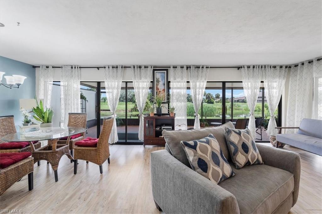 Living room featuring light wood-style floors