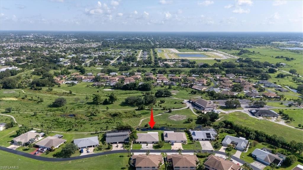 Aerial view of residential area