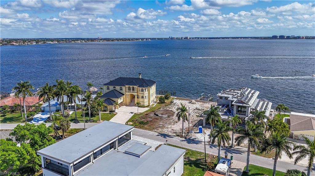 Drone / aerial view of a large body of water