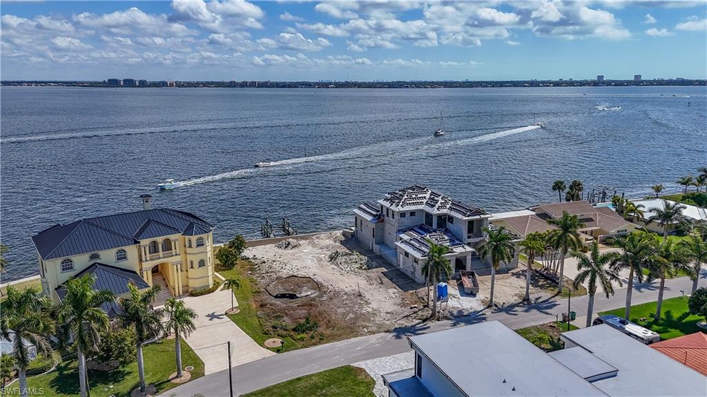 Drone / aerial view of a nearby body of water