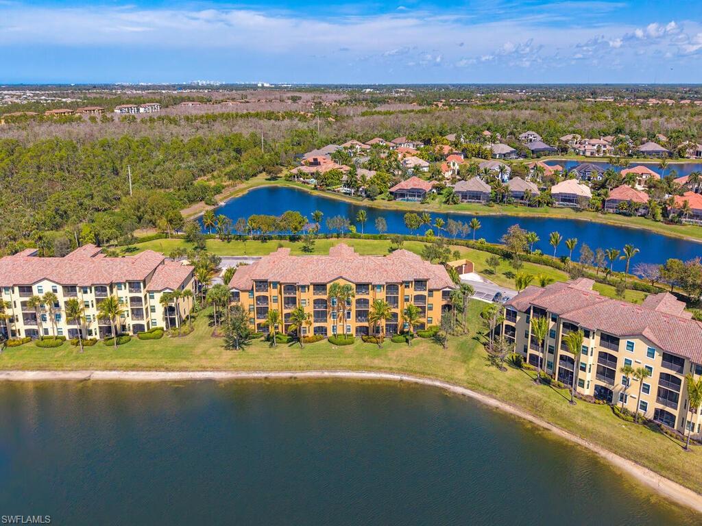 Drone / aerial view of a nearby body of water
