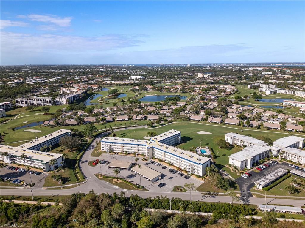 Aerial view of a golf course