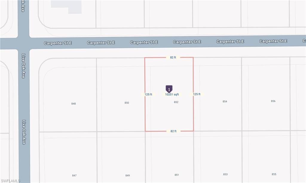 Map of parcels