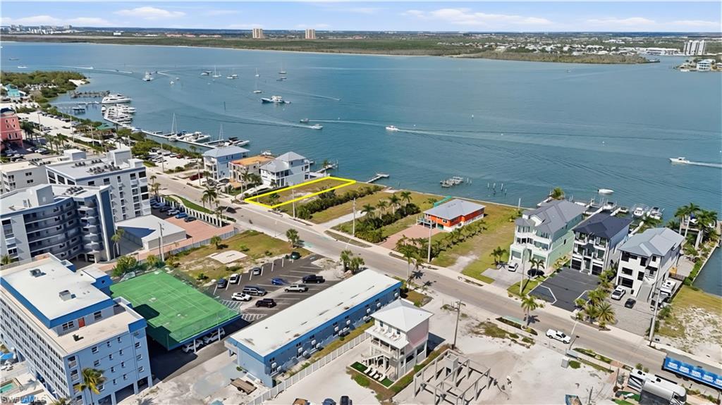 Drone / aerial view of a large body of water - Virtually Edited Image