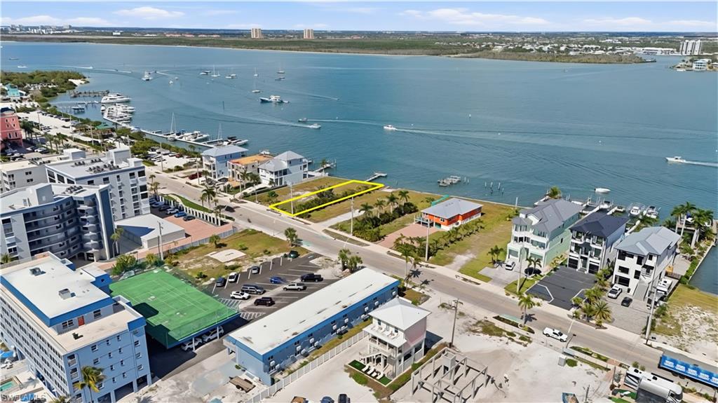 Drone / aerial view of a nearby body of water - Virtually Edited Image