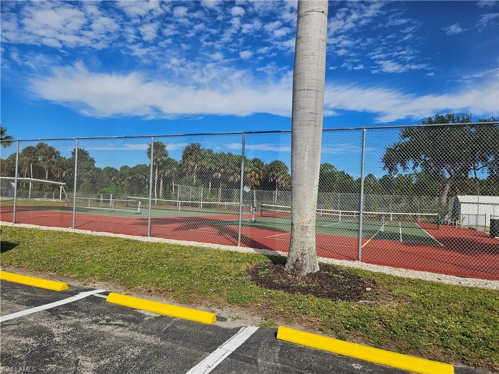 View of tennis court