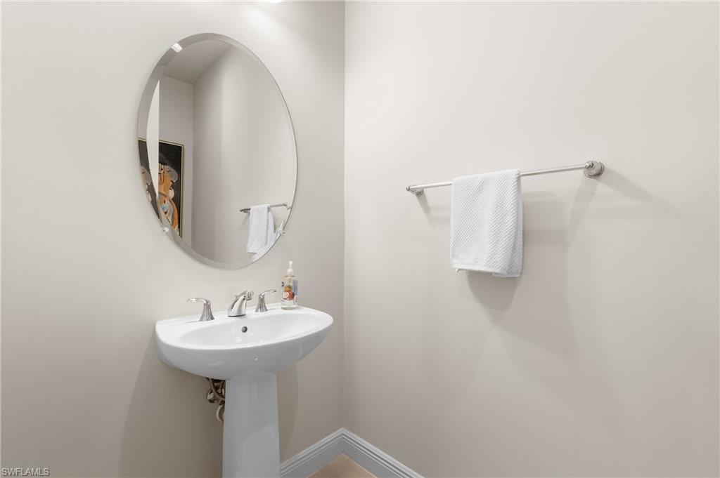 Bathroom with baseboards