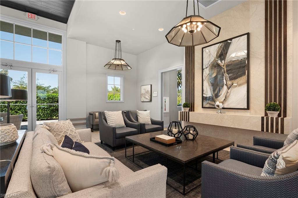 Living room featuring recessed lighting and french doors