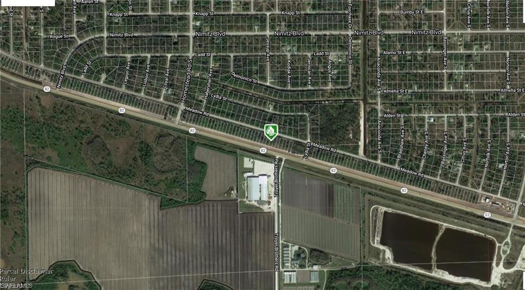 Aerial view of property's location