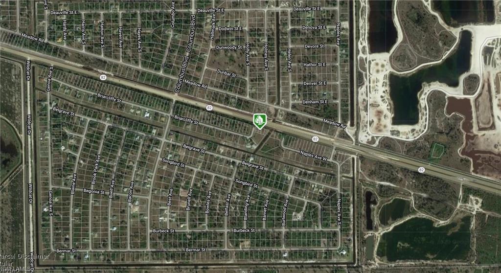 Aerial view of property's location
