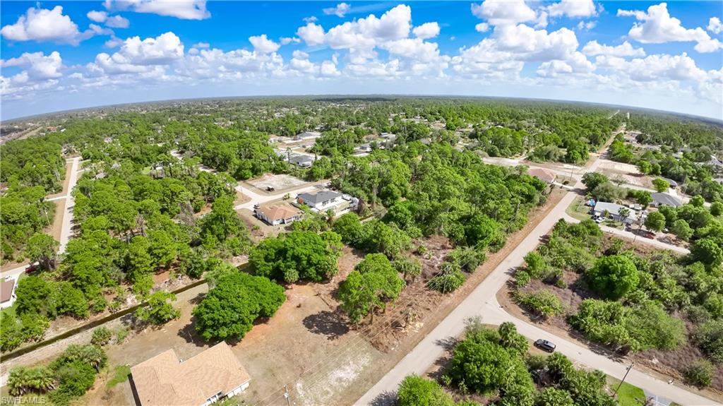 Aerial perspective of suburban area