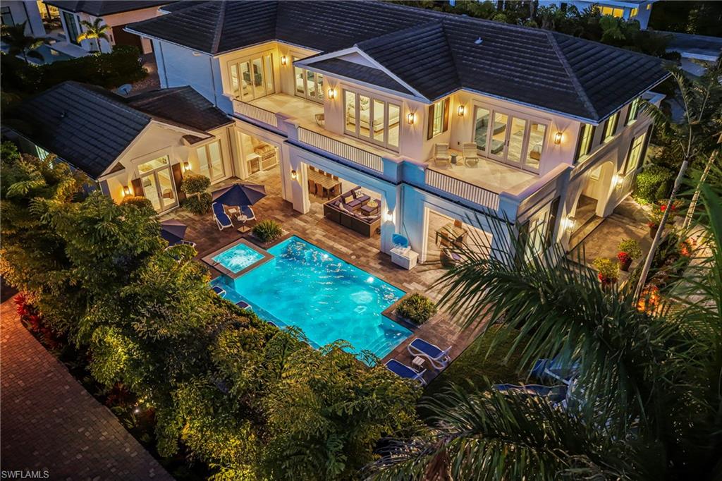 Aerial view of the property.