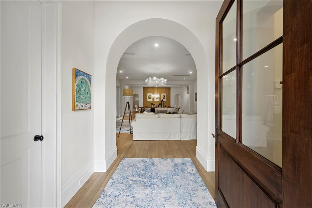 Entryway of the home through the front door.