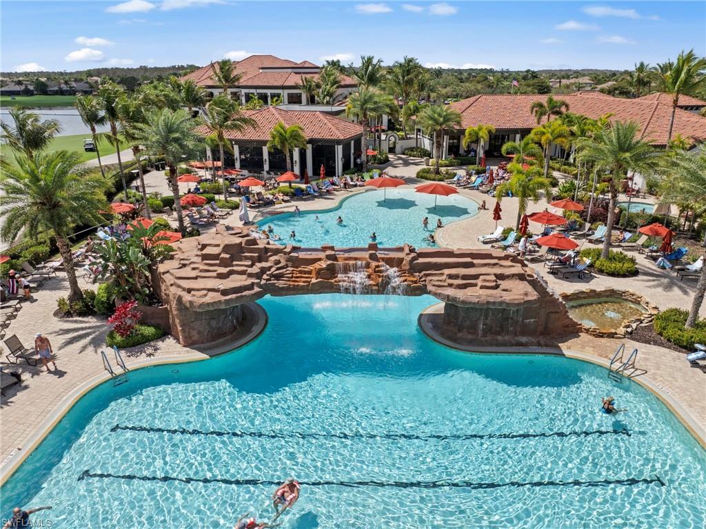 Resort Pool with Waterfall