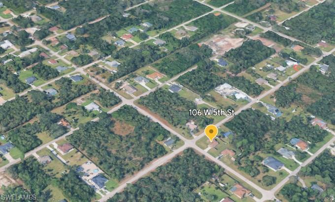 Aerial map of property and surrounding area