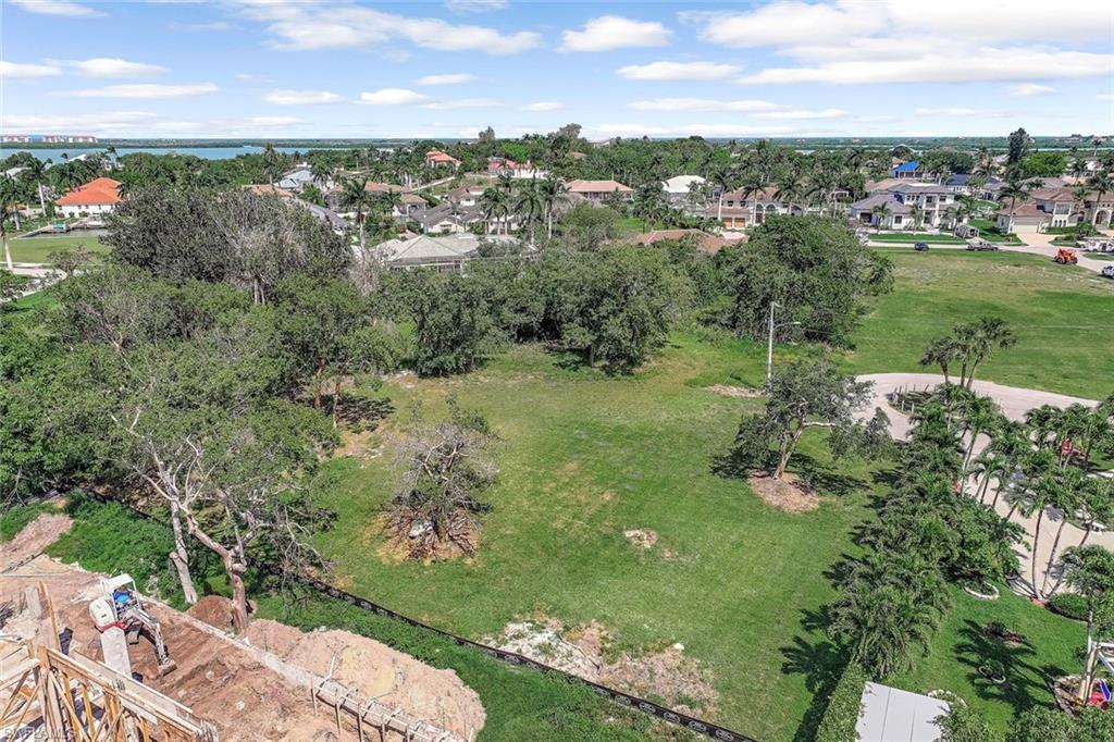 Aerial perspective of suburban area