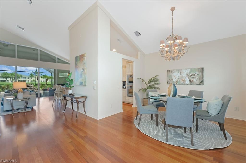 Dining area entry to well equiped kitchen