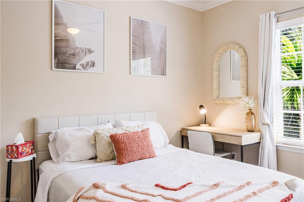 Bedroom with crown molding