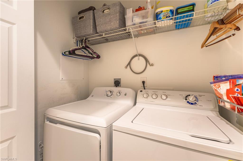 Laundry room featuring washing machine and dryer