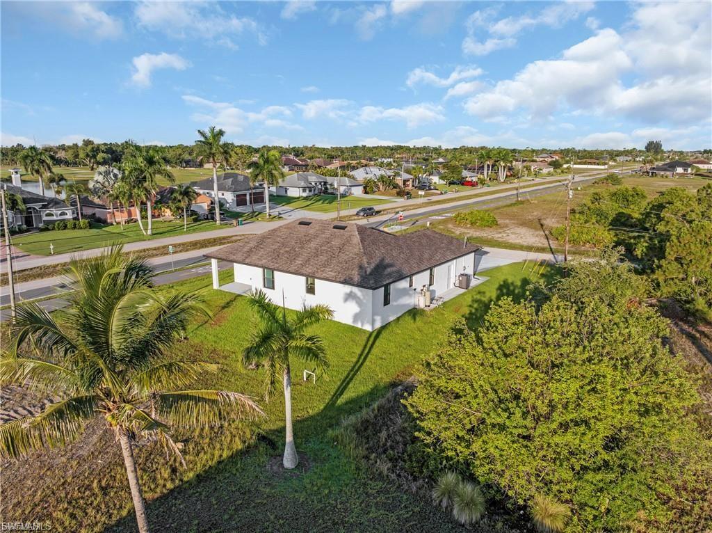 Aerial view of residential area