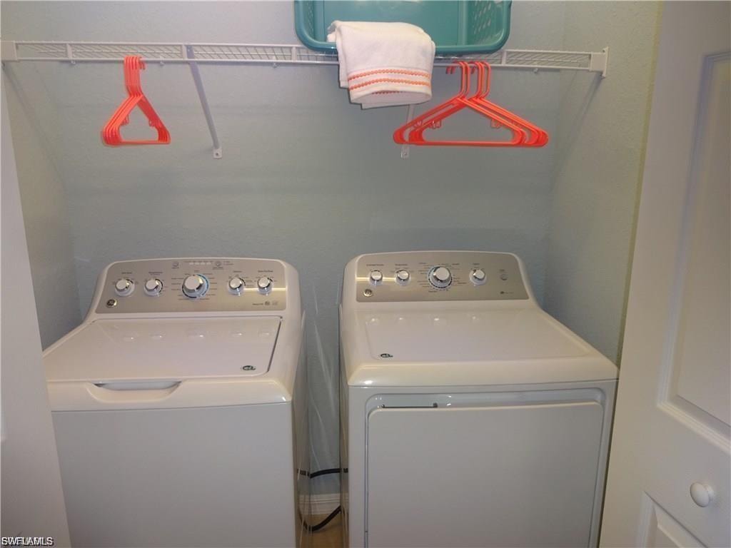 Laundry area with separate washer and dryer