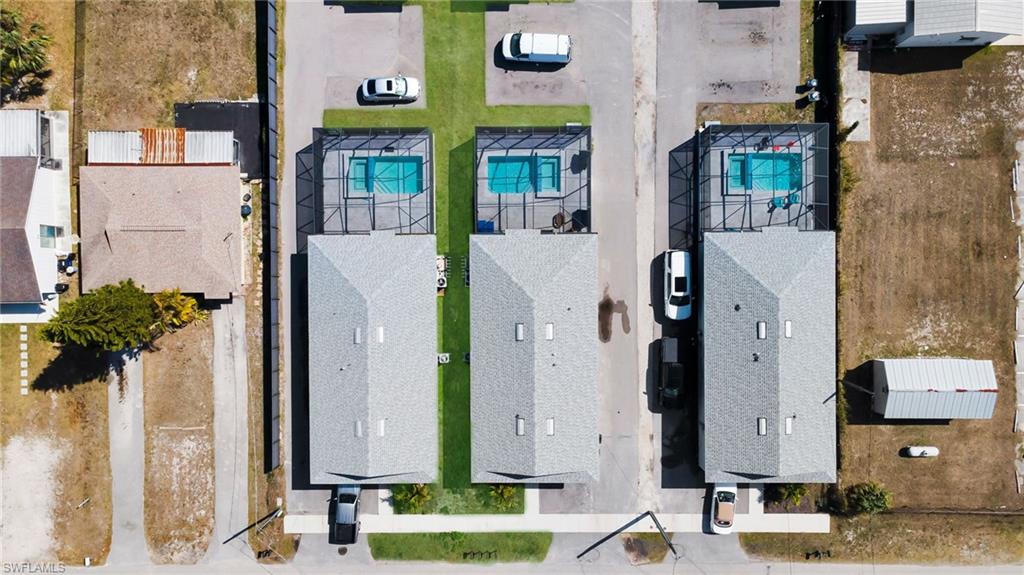 Aerial view of residential area