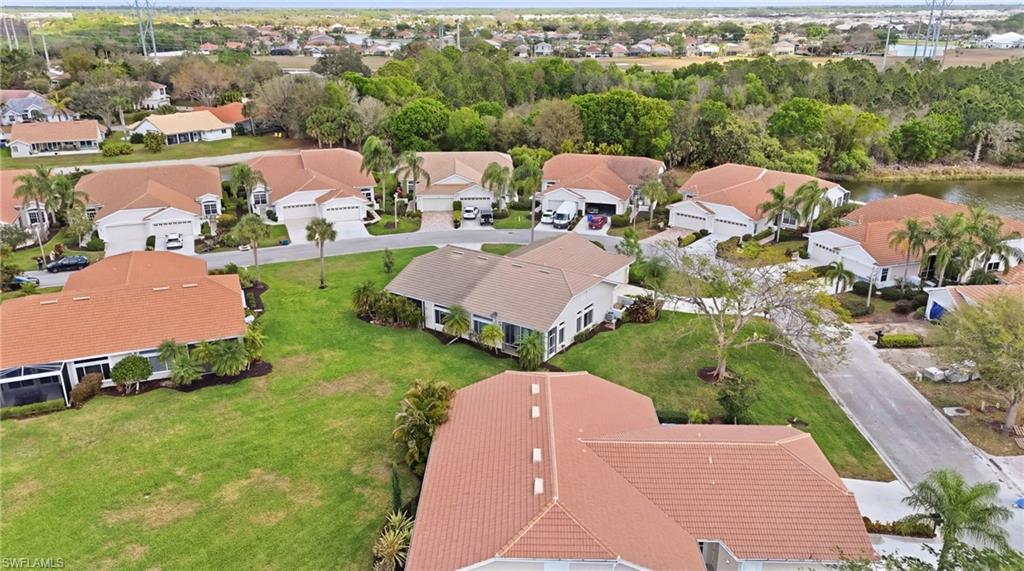 Aerial view of residential area