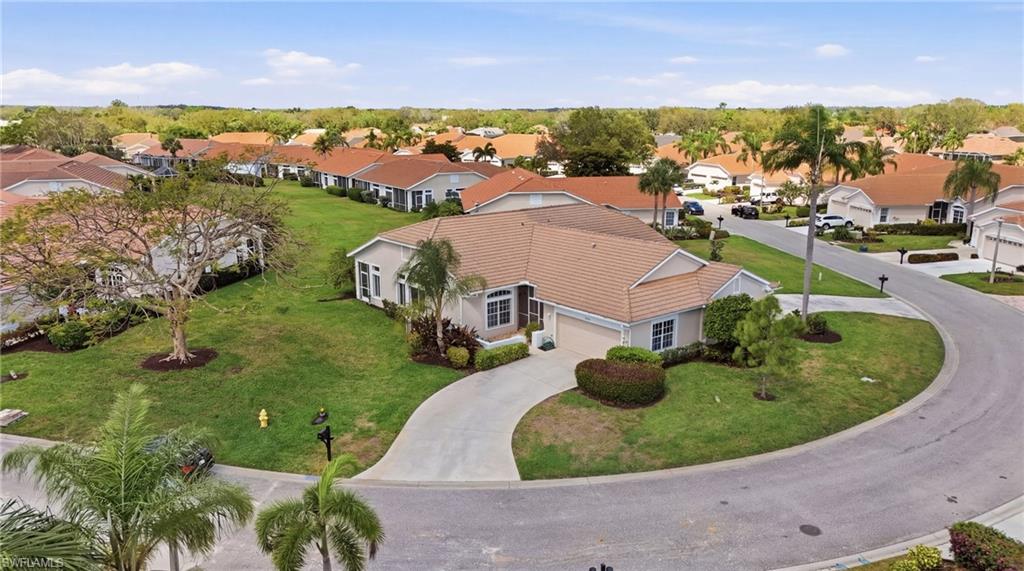 Aerial view of residential area