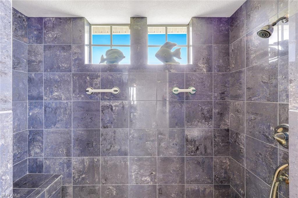Bathroom with a tile shower