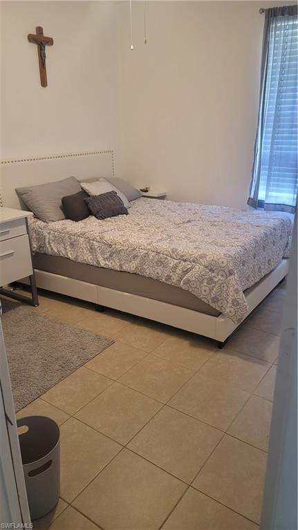 View of tiled bedroom