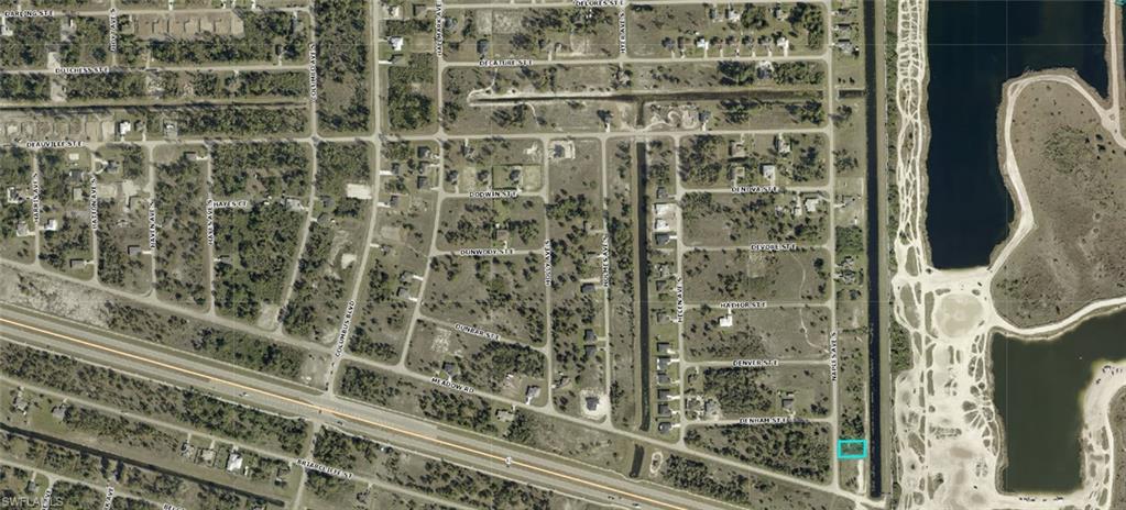 Aerial map of property and surrounding area