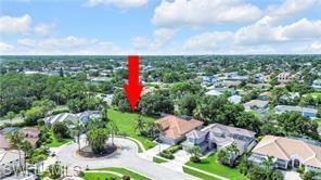 Aerial perspective of suburban area
