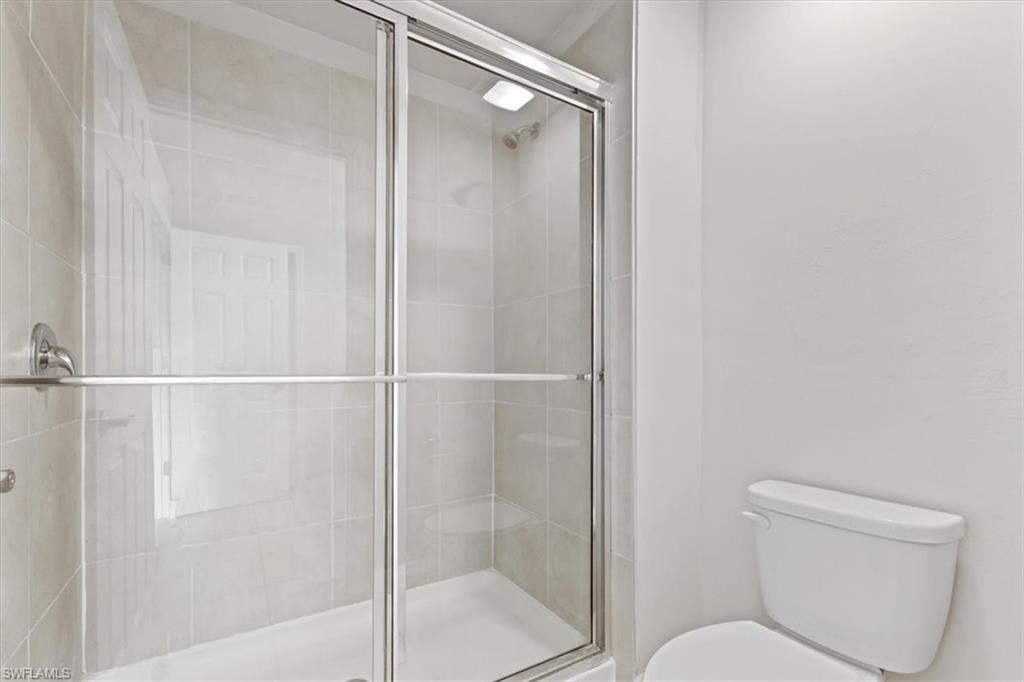 Bathroom with a stall shower
