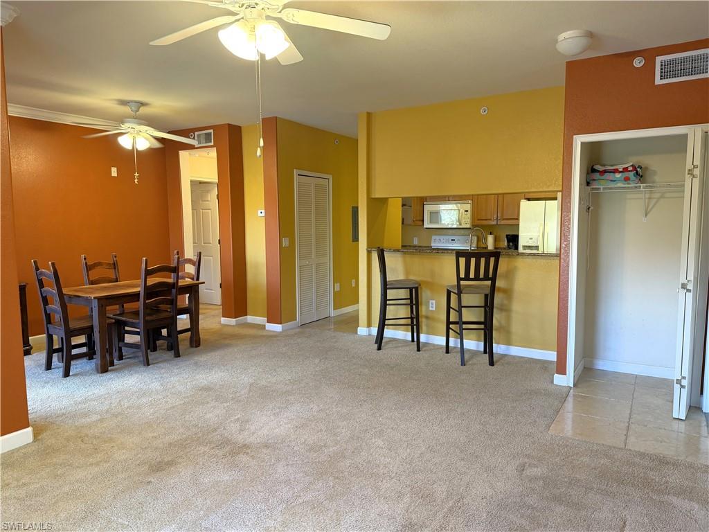 Open floor plan with coat closet