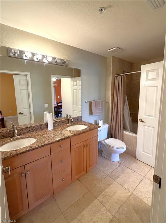 Large bathroom with dual sinks