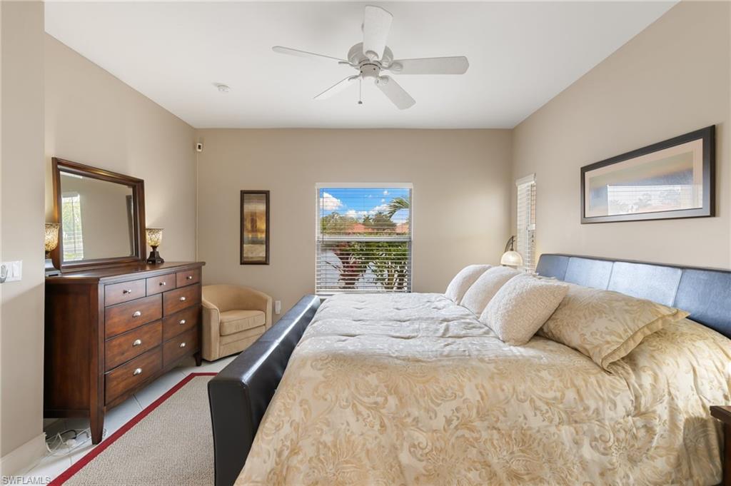 Bedroom with a ceiling fan