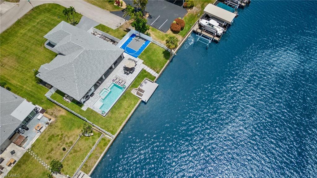 12,000 sq ft lot with long water view.
