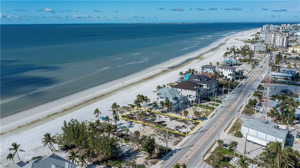 Bird's eye view of unending shoreline