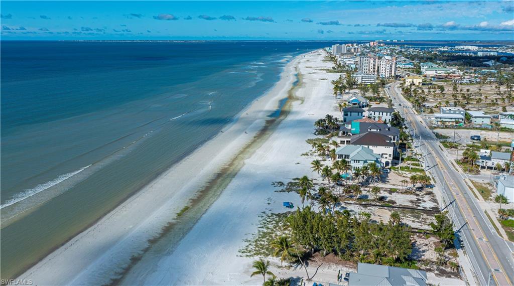 Drone / aerial view of expansive coastline