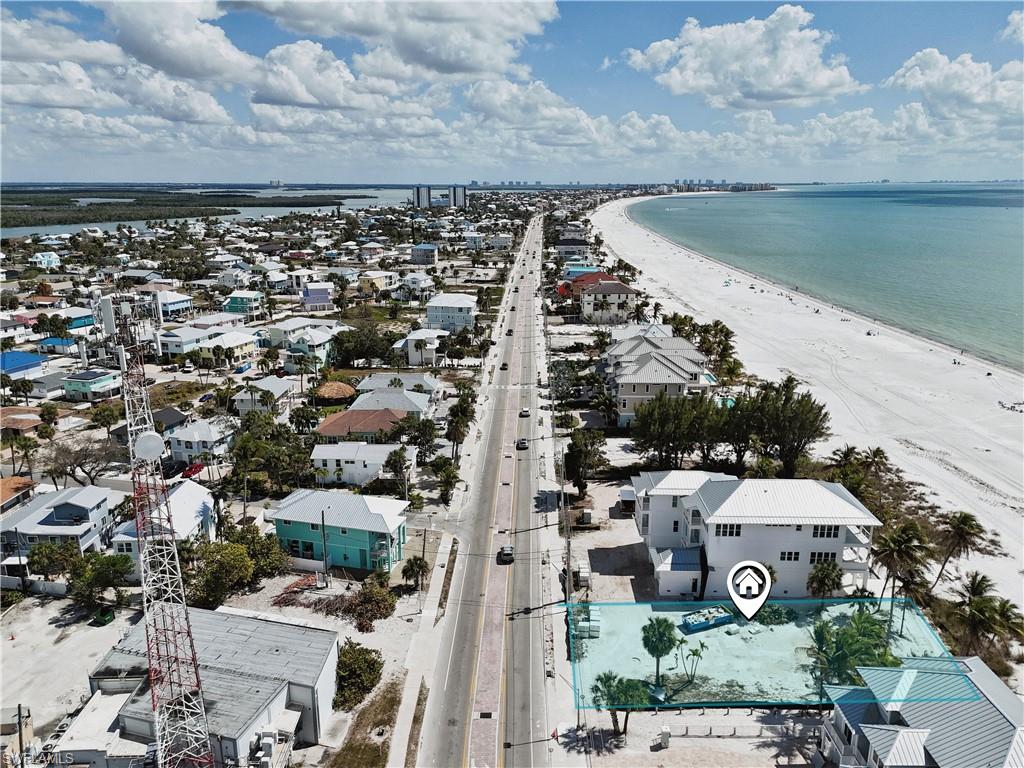 Drone / aerial view of expansive beach