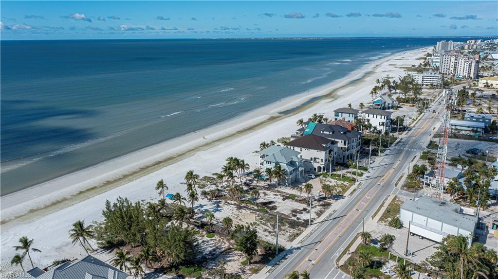 Bird's eye view of unending shoreline