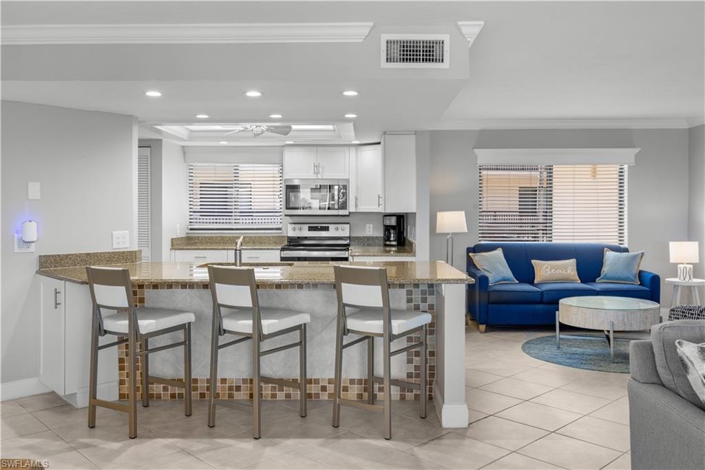 Bar and den area.