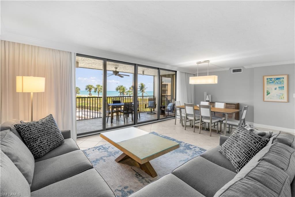 View of the Gulf from the living area.
