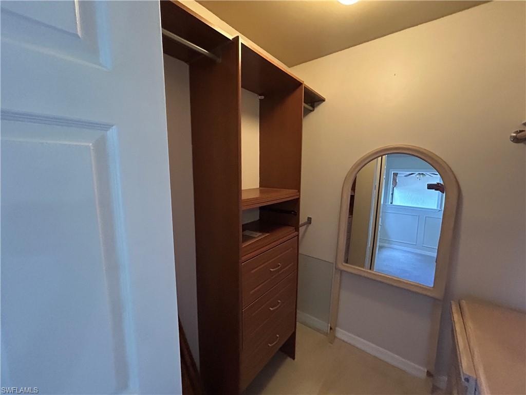 View of walk in closet