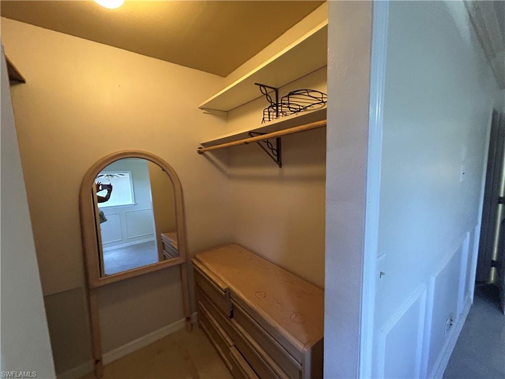 View of walk in closet